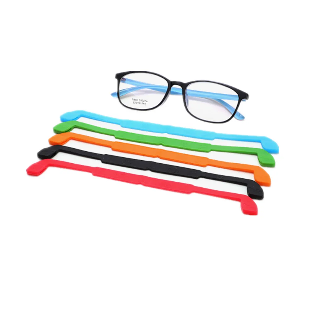 2PCS Candy colour Silicone Children Wide legs glasses rope Anti-lost glasses Hanging chain A018