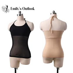 Women's Sleeveless Camisole Tie Shoulder Mesh Strap Tank Crop Tops Bellydance Training Basic Sexy Blouse Adults Dance Wear Tee