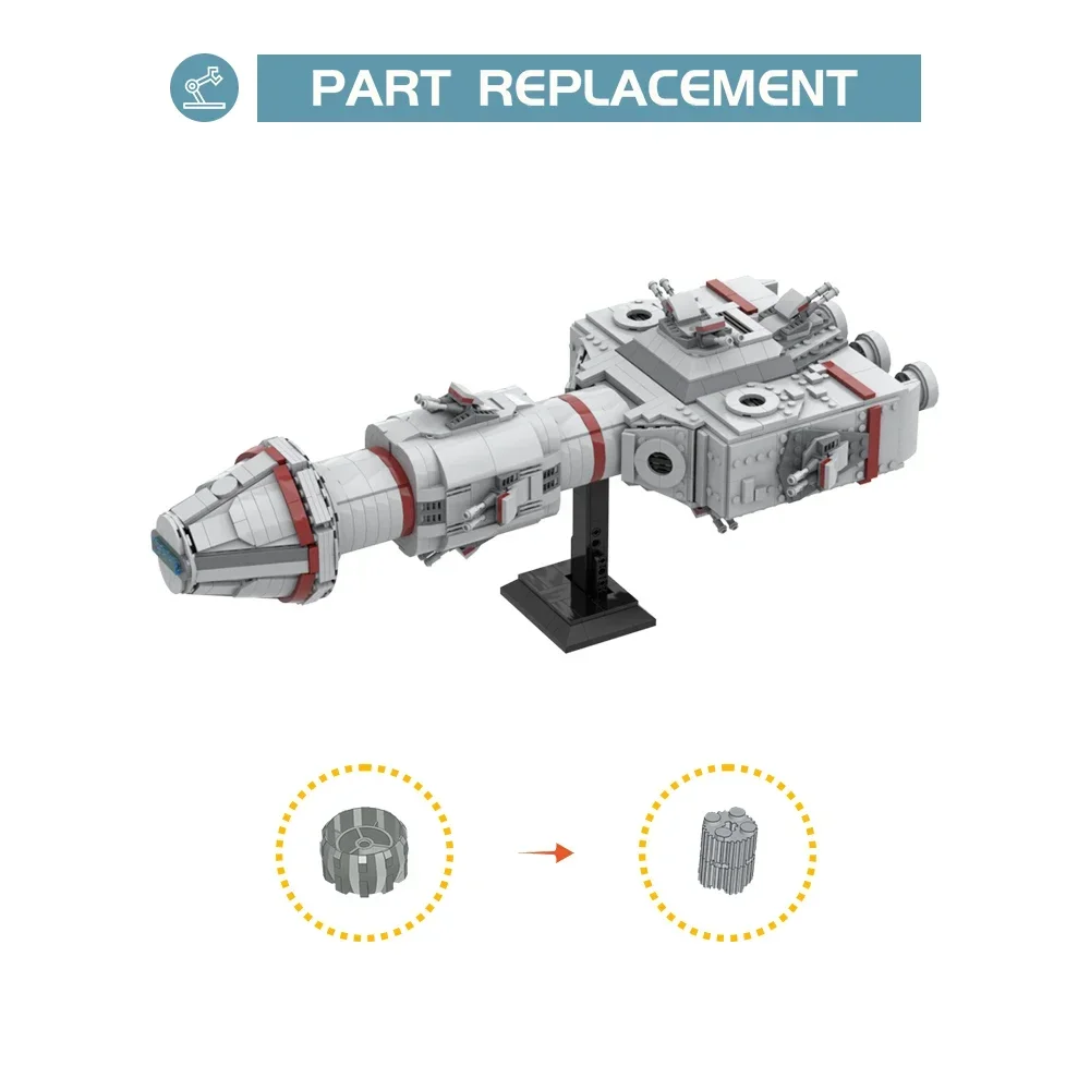 MOC Head Corvette Spaceship DP-20 Frigate Building Blocks Wars Republic Soldier Spacecraft Bricks Toy For Children Birthday Gift