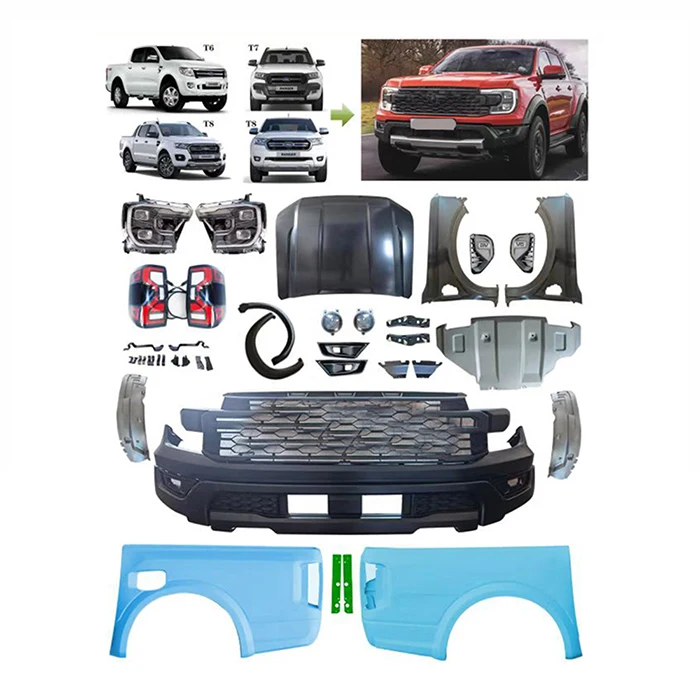 

Auto Upgrade Conversion Modified Kits for Ranger 2022 XLT Sport Wiltrack Upgrade to T9 raptor Body Kits