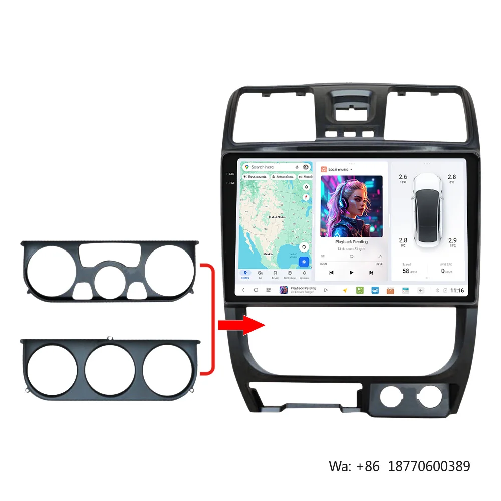 MEKEDE Radio Coche Car-play 360 Autoradio Pantalla Carro Multimedia Navigation for Great Wall Wingle 5 2009~2015