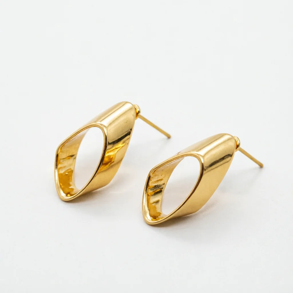 

Gold Waterdrop Cone-Shaped Earrings for Women Non-Irritating Minimalist French Style Versatile Ear Jewelry Gift for Ladies