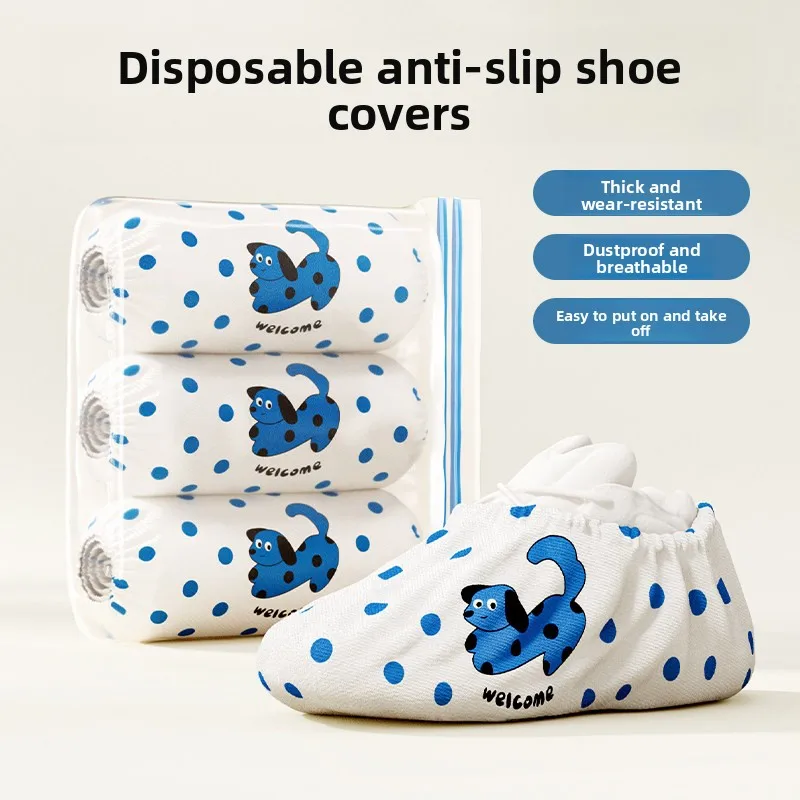 disposable-shoe-covers-non-woven-thickened-indoor-waterproof-wear-resistant-slip-resistant-guest-printing-foot-covers-extra-t