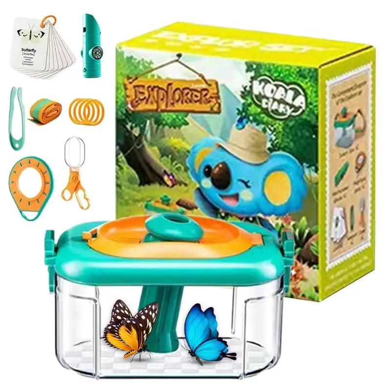 

Outdoor Insect Box Magnifier Observer Kit Beetle Catcher Set for Kids Science Nature Exploration Tools Educational Toy Gifts