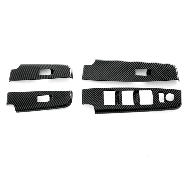 4 Piece Car Power Window Switch Panel Cover Sticker Trim Interior Accessories ABS For Isuzu D-MAX DMAX 2023 2024 LHD