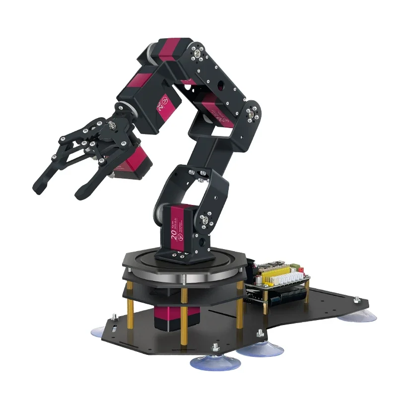 Visione robot di programmazione open source con braccio robotico a sei assi Km1