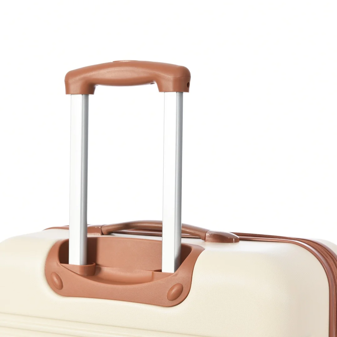 Set de bagages rigide (2 pièces) + Valise rotative avec serrure TSA (type compact, 20 pouces + 24 pouces)