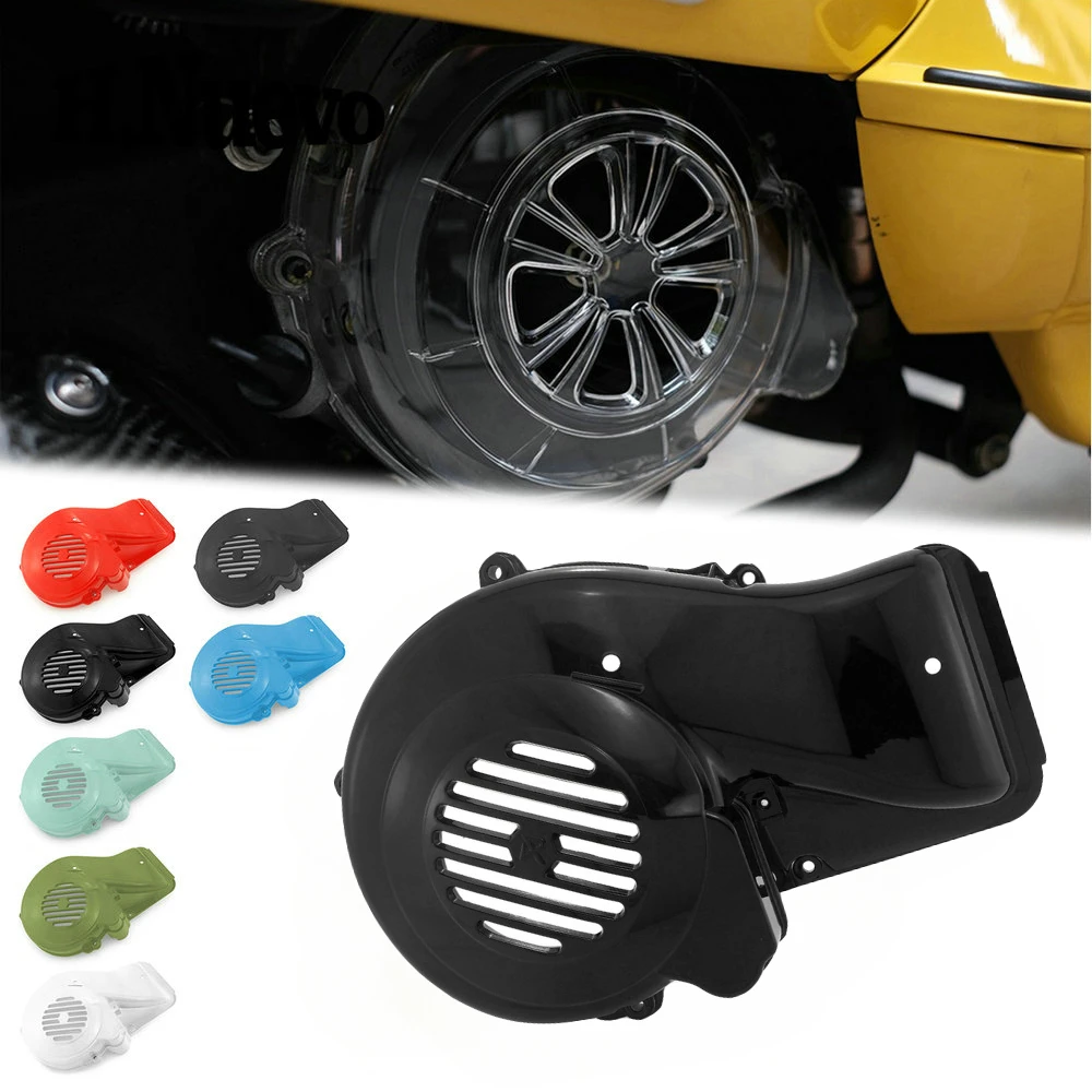 

Motorcycle Fan Cover Cooling Engine Radiator Housing Carbon Black Fairing Accessories For Vespa Sprint Primavera 125 150 S150