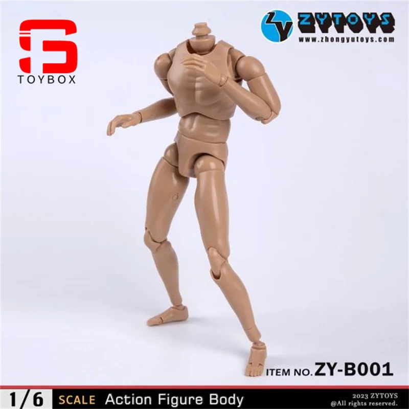 ZYTOYS ZY-B001 B002 B003 B004 1/6 Male Wheat Black Joint Body 25.5CM Male Soldier Narrow Wide Shoulder Flexible Action Figure