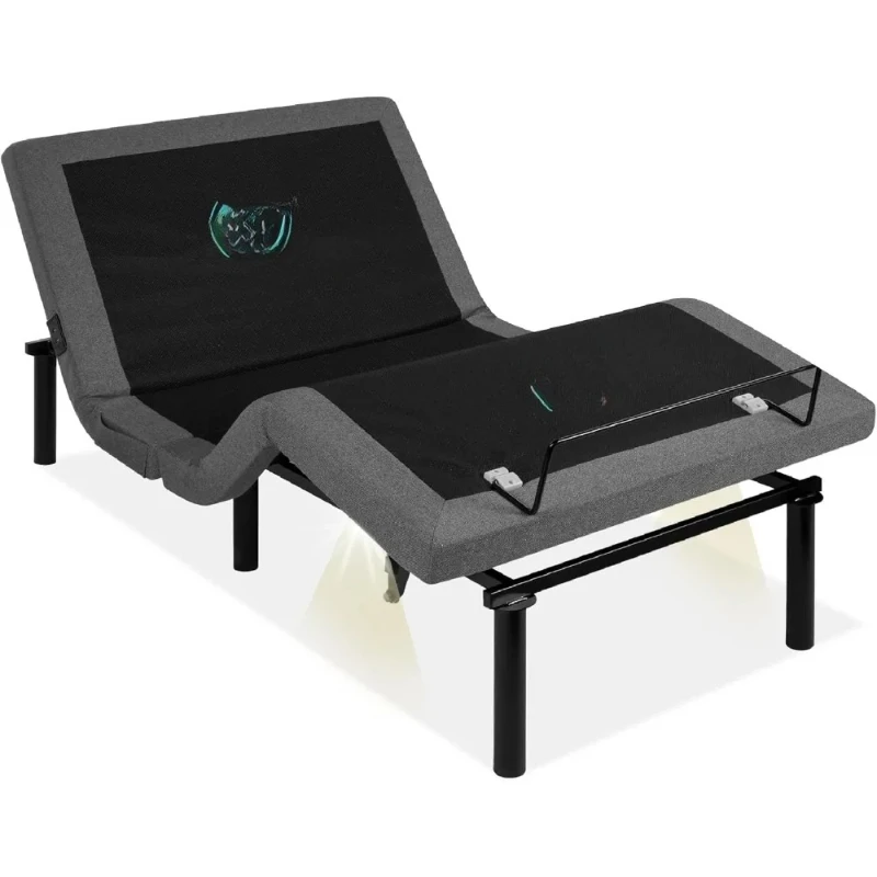 

Эргономичный регулируемый каркас кровати размера Twin XL, электрическое основание с беспроводным пультом дистанционного управления, ночником, массажером,