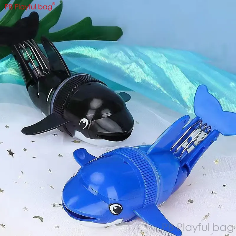 Playful bag Children's electric water spray tumbling dolphin toy Baby bathing toys Funny Tumbling fish AC89