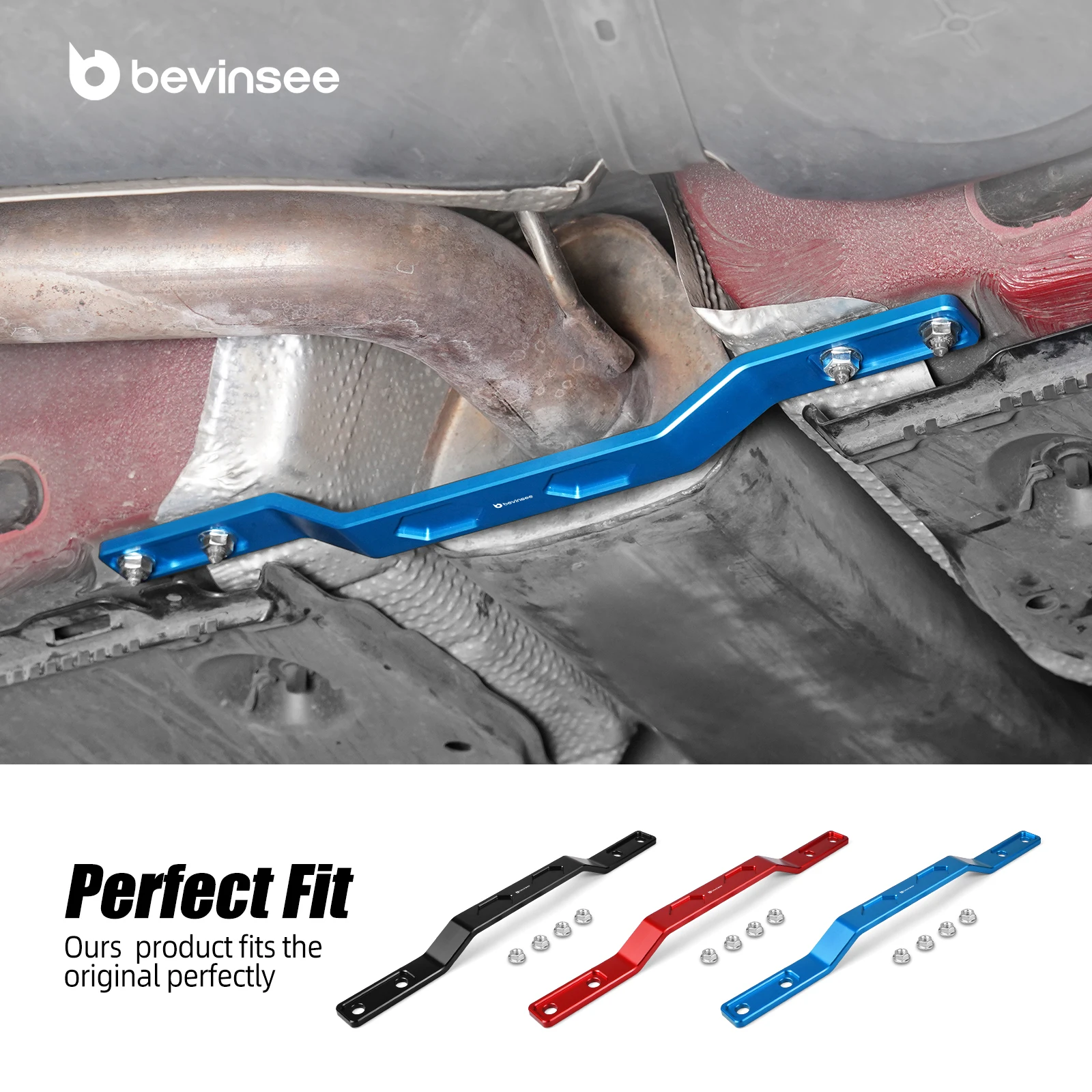 Задняя распорка туннеля BEVINSEE для Audi A3 Q2, для VW для Golf MK7/MK8 для Passat B8, для SEAT Leon 5F/Ateca, для Skoda Octavia 5E