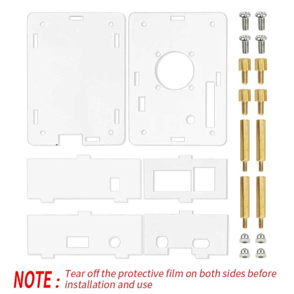 AT87-For Orange Pi 3 LTS Case Acrylic Enclosure Transparent Shell Heatsink Screwdriver Cooling Fan for Orange Pi 3 LTS