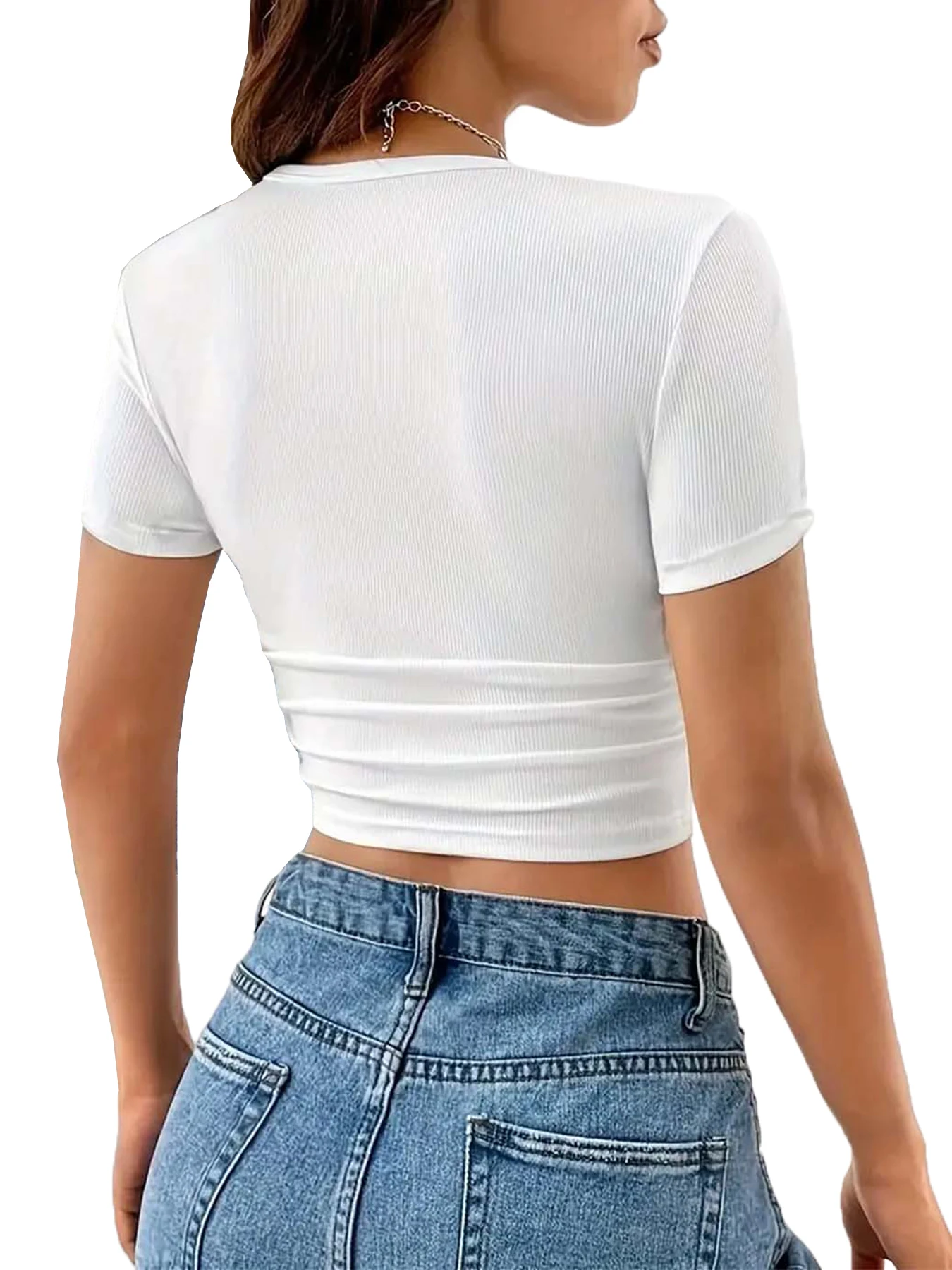 新ファッション スリムフィット 無地 丸首 半袖Tシャツ 3枚セット