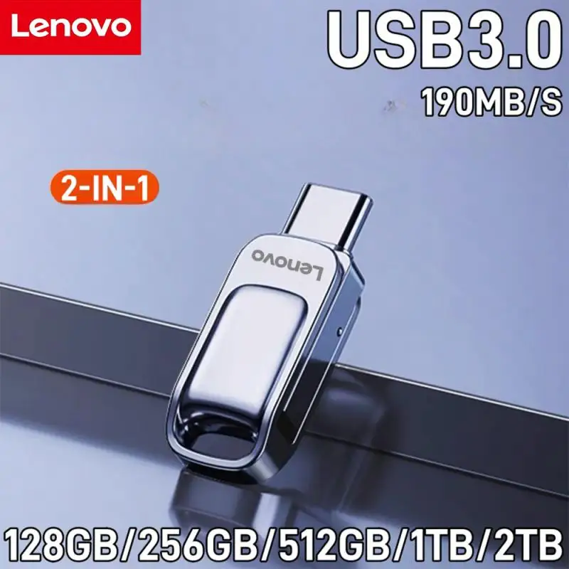 Lenovo USB 3. 0 2TB typu od C do USB Pendrive 128GB 256GB 2 w 1 USB 3.0 Pendrive