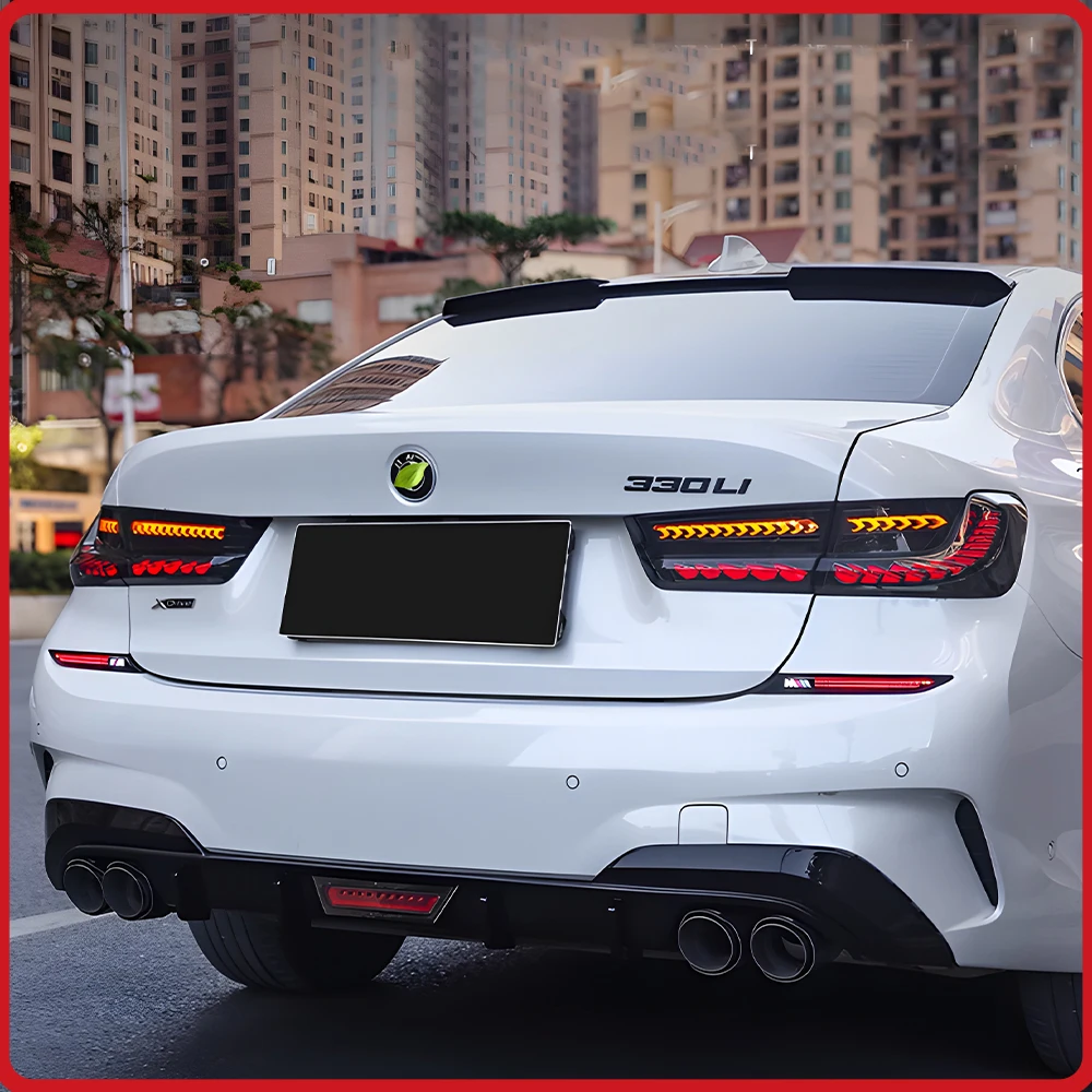For BMW 3 Series G20 G28 2020-2024 Taillights Assembly Upgrade LED Streamer Turn Signal Light Startup Effect Dragon Scale