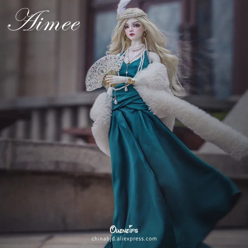 BJD Doll 1/4 Aimee Green Long Grace Dress Classic Delicate Makeup and Costumes Movie Heroine Art Toys ShugaFairy BJD