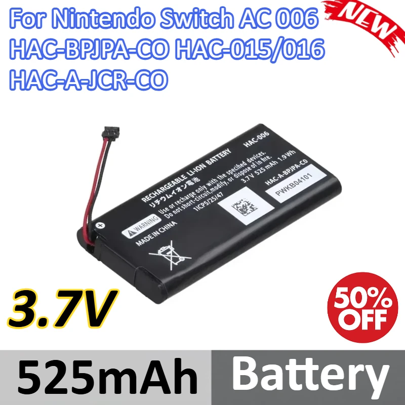 

525mAh 3.7V HAC-006 For Nintendo Switch AC 006 HAC-BPJPA-CO HAC-015/016 HAC-A-JCR-CO Battery