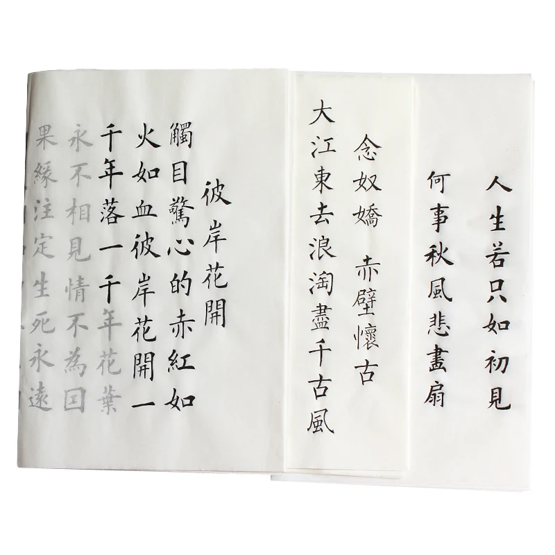 Chinese Calligraphy Copybook Set Liu Style Regular Script Calligraphy Copybooks Caligrafia Xuan Paper Calligraphy Brush Practice