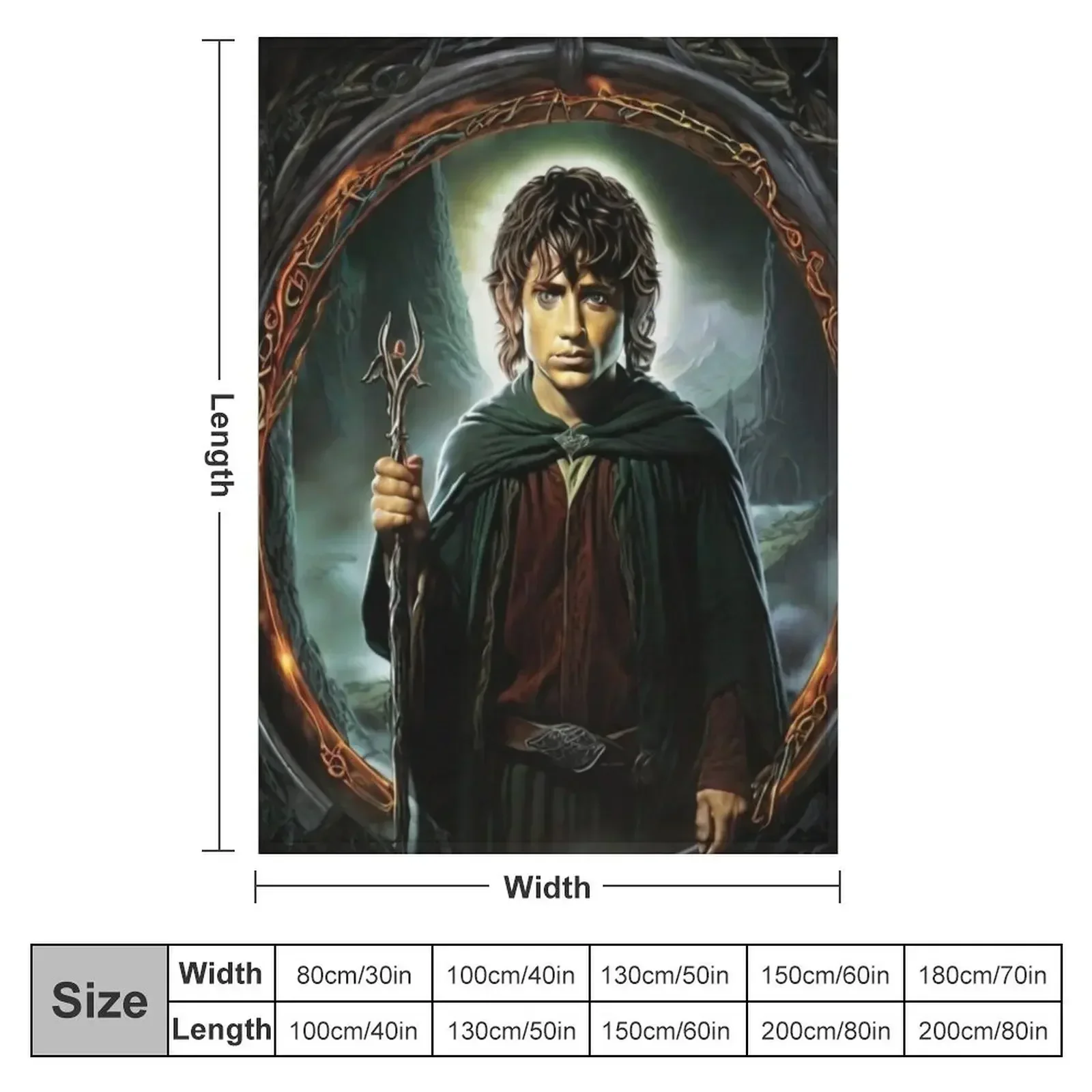 Lord of The Ring T-shirts, stickers, clothing, and other accessories Sticker Throw Blanket Beach Flannel Fabric Blankets