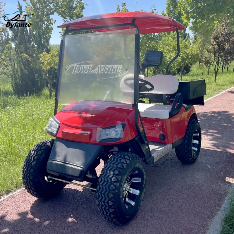 Direct Sale Overseas China Customized 2 Seater Mini Electric Golf Cart Golf Cart with Cargo Box Suitable for Resort & Farm