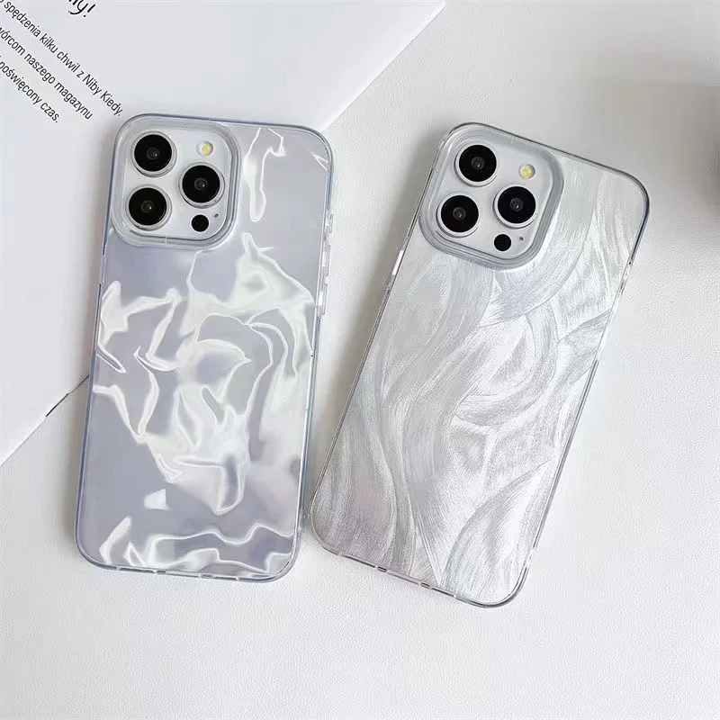 Ripple Gloss Laser Case For Vivo V29 V30 Lite V27E V25E V30E V40 Y22 Y31 Y33 Y35 Y51 Y78 Y26 Y38 Y51S Y53S Y58 TPU Phone Cover