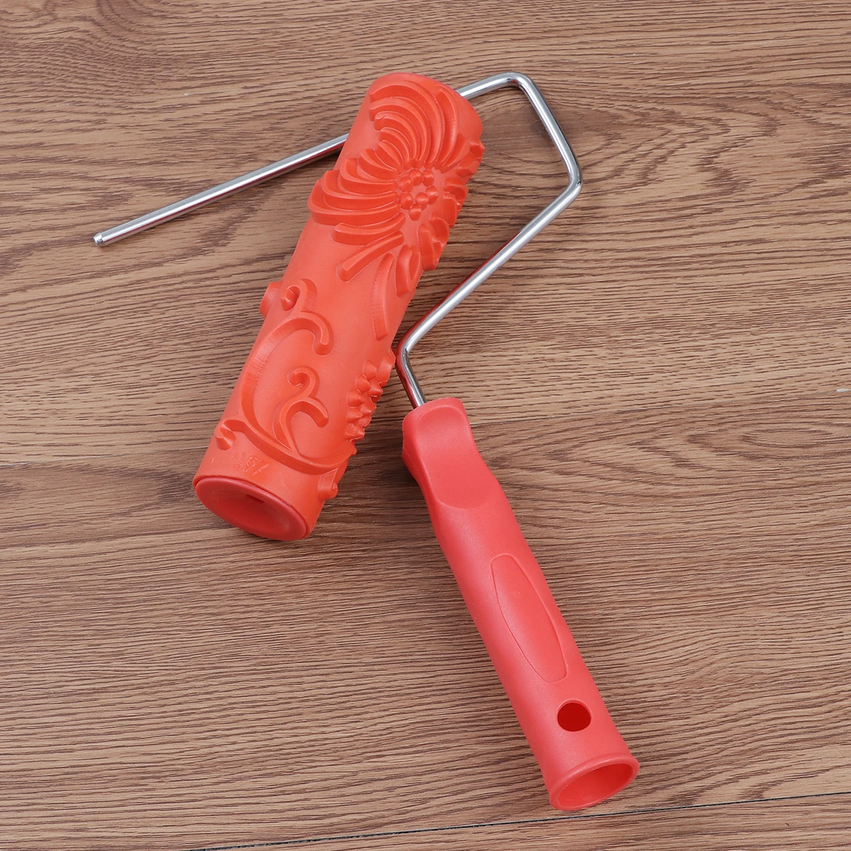 

DIY Wall Pattern Tool Red Plastic Head Paint Brush for Hiding Flaws on Old Wooden Furniture Printing Machine Rubber Paint Brush