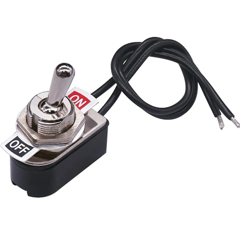 AC250V 3A On/Off Prewired Standard Toggle Switch With Wire Cable KNS-1 SPST Contacts Switch Electrical Equipment