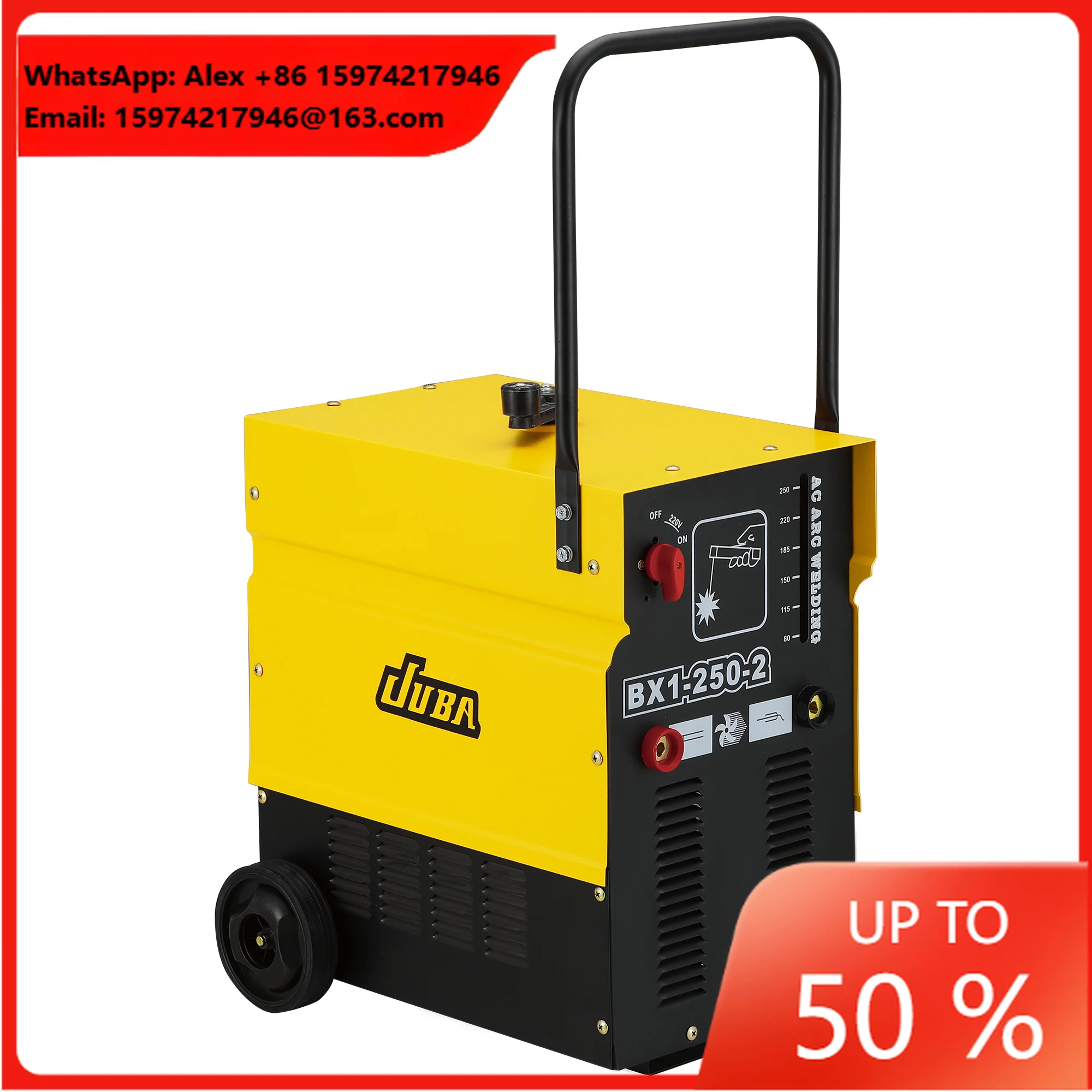 New JUBA DC Motor Sinele Phase Copper Coil 220V/380V IP21S 7KVA Stable Arc Welding Machine MMA 10-200A