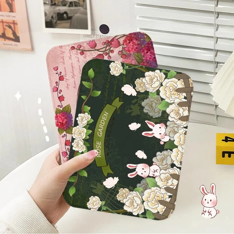 

Flexible Sticker Mirror Handheld Makeup Aesthetic Kawaii Mirror Creative Standing Espejo Maquillaje Luz Home Accessories