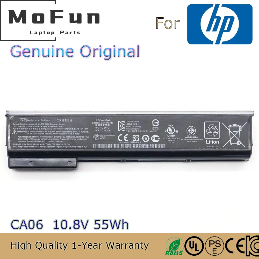 

Brand New Original CA06 10.8V 55Wh Laptop Battery for HP ProBook 640 G0 645 650 655 HSTNN-LB4Y 718754-001 CA09 11.1V 100Wh