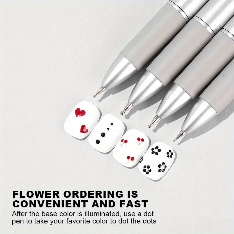 Nail Dotting Pen Nail Art Dotting Tools in Ballpoint Pen Design Nail Art Tip Dot Paint Manicure Kit for Dot Drawing Home Salon