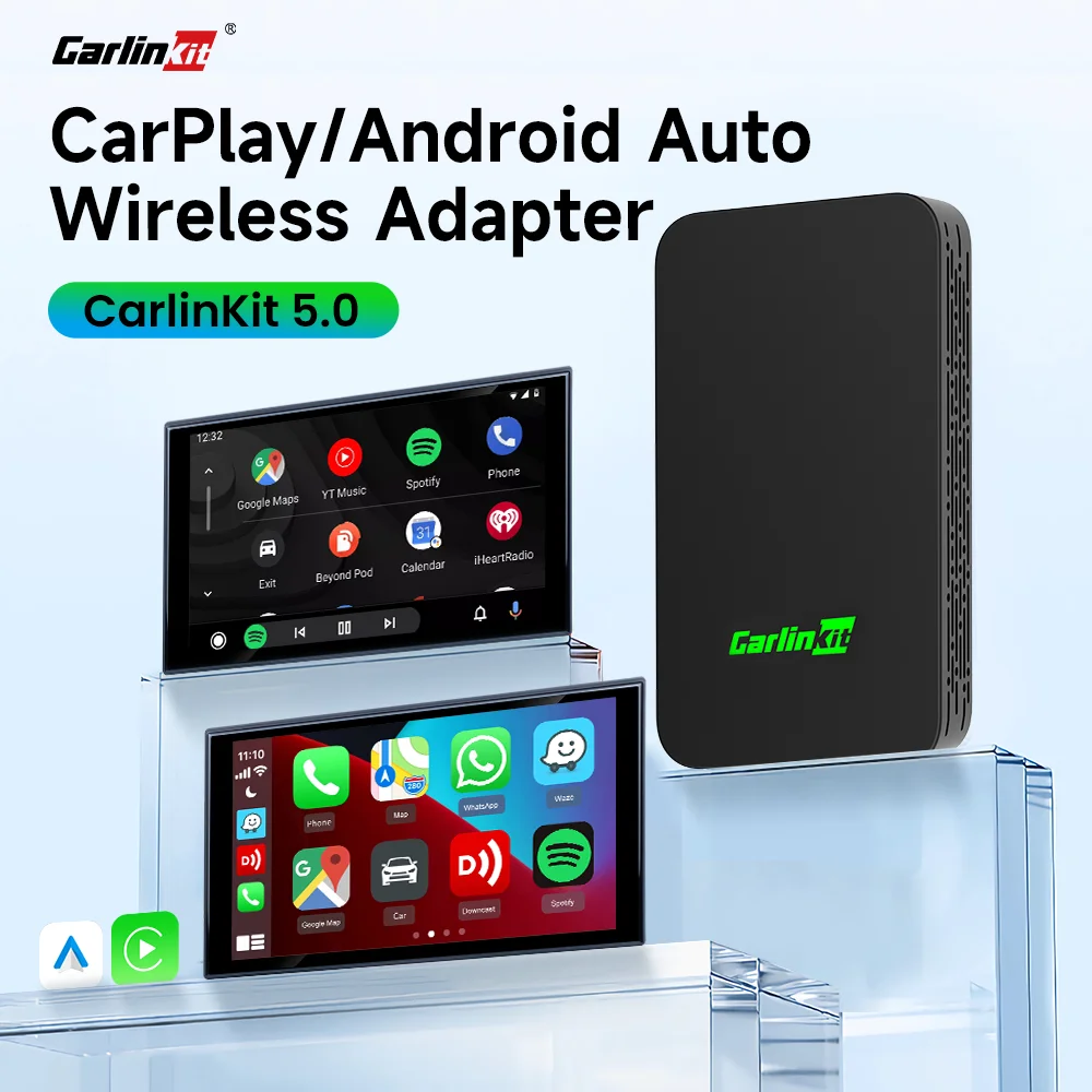 CarlinKit 5.0 CarPlay Android Auto Wireless Adapter Dongle dla Toyota Mazda Vw Peugeot Havel Jeep Cadillac Chevrolet Ford itp.