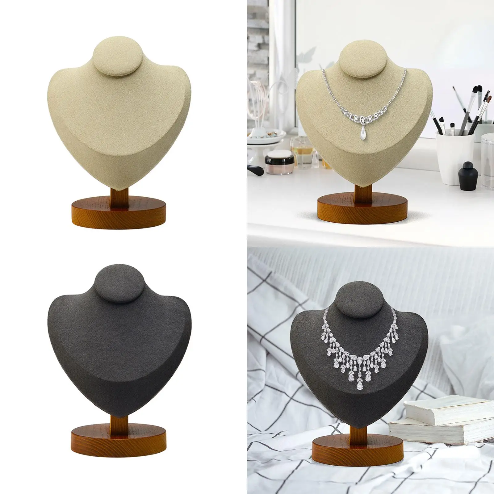 

Necklace Display Stand Jewelry Display Bust for Countertop Bedroom Dresser