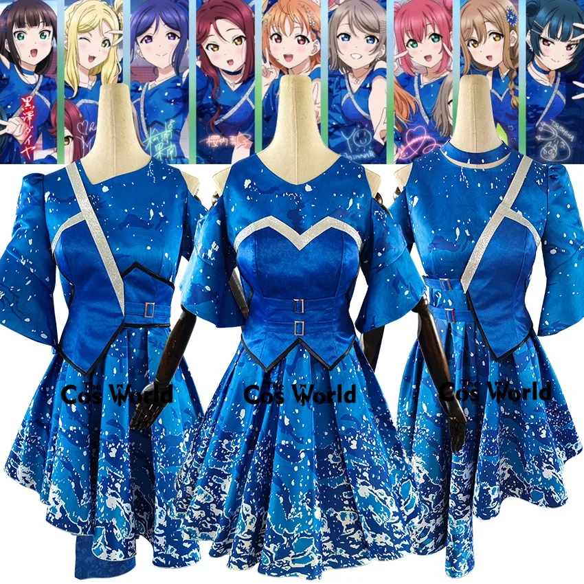 

Love Live Sunshine Aqours Finale Eikyuu Stage Eternal Hours Takami Chika Kunikida Hanamaru наряды аниме костюмы для косплея