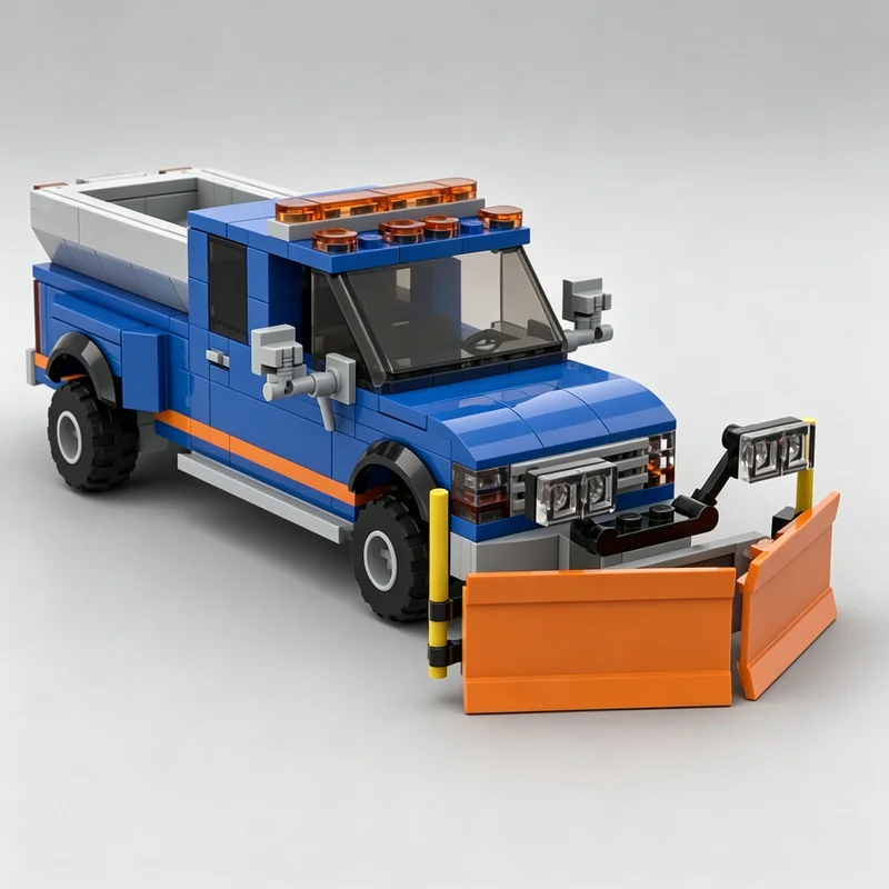 306PCS MOC City Snow Removal Work Truck Model Building Blocks Engineering Service Vehicle Display DIY Assembly Gifts for Adults