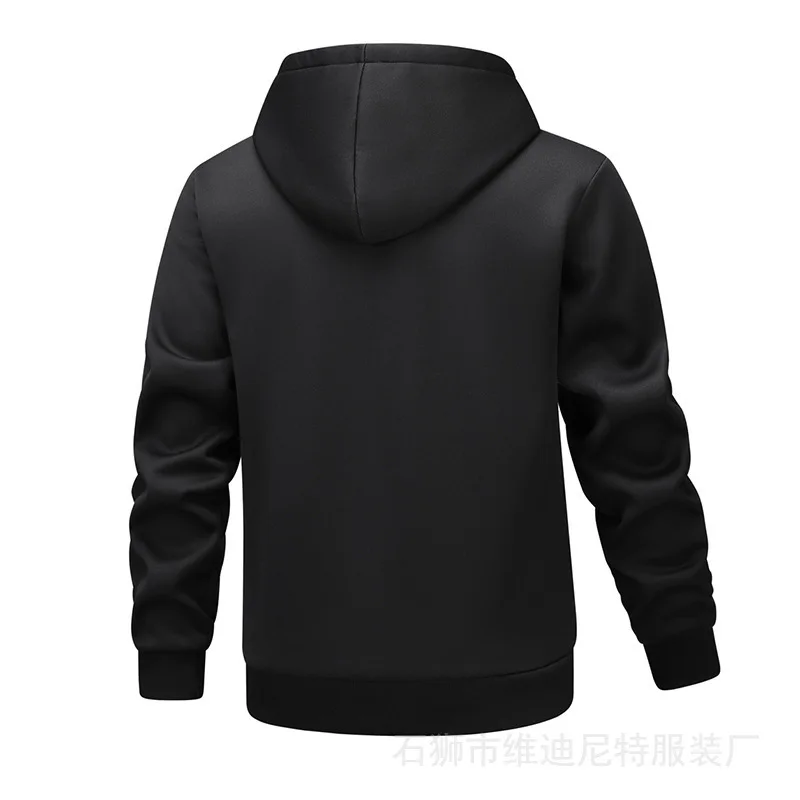 

European and American Men's Hooded Sweatshirt Loose Casual Sports Fleece Lined Thickened Couple's Outfit Top