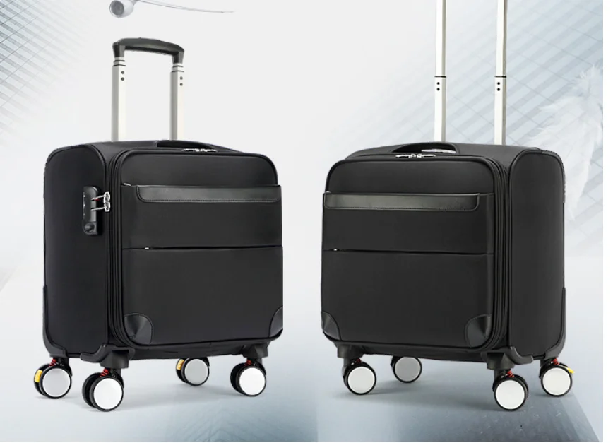 

Oxford Fabric Trolley Suitcase Travel Carry On Men Busine Travel Rolling Luggage Suitcase Men 18 Inch Spinner Suitcase on Wheels