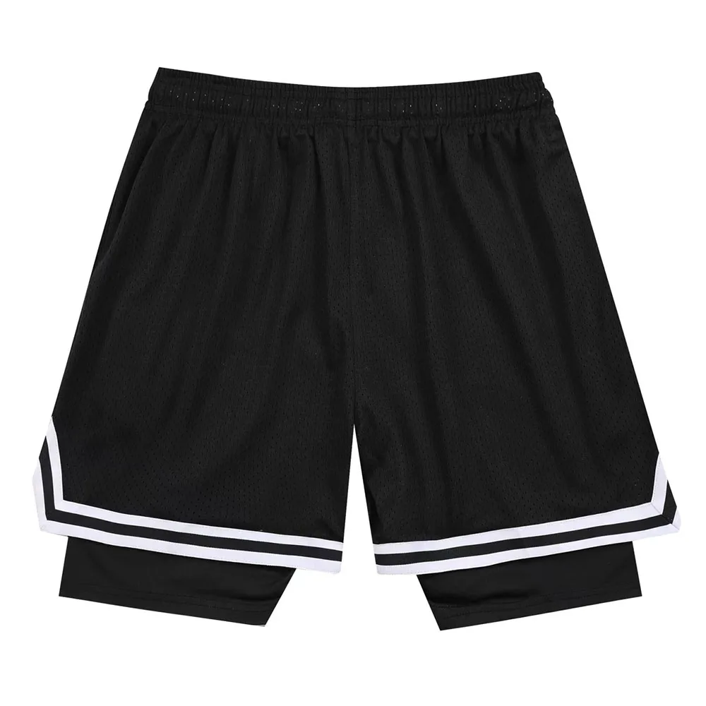 23/24 New Arrival Summer Men's Basketball Shorts Quick Dry Male Drawstring 2 in 1 Bodybuilding Cycling Running Shorts Sportswear