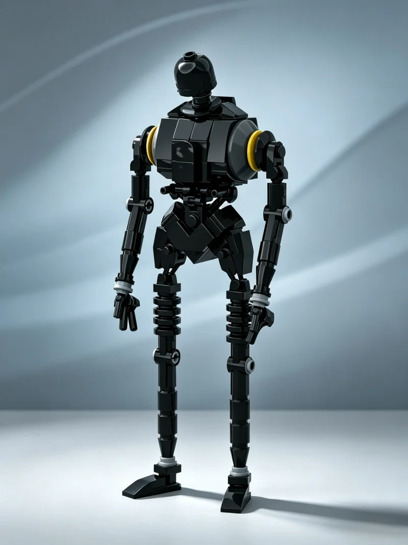 Movie Themed Black Robot  Model Desktop Home Ornament, Ideal Holiday & Birthday Gift for Sci-Fi Fans and Model Collectors