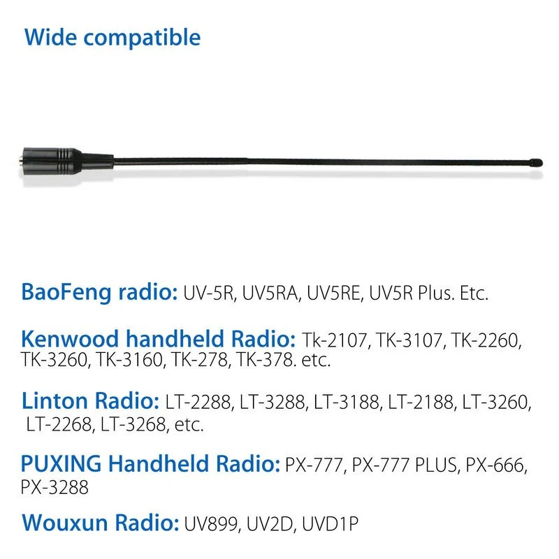 Baofeng UV5R UV-82 NA-771 안테나용 AT77 144/430MHZ 10W 듀얼 밴드 워키토키 안테나