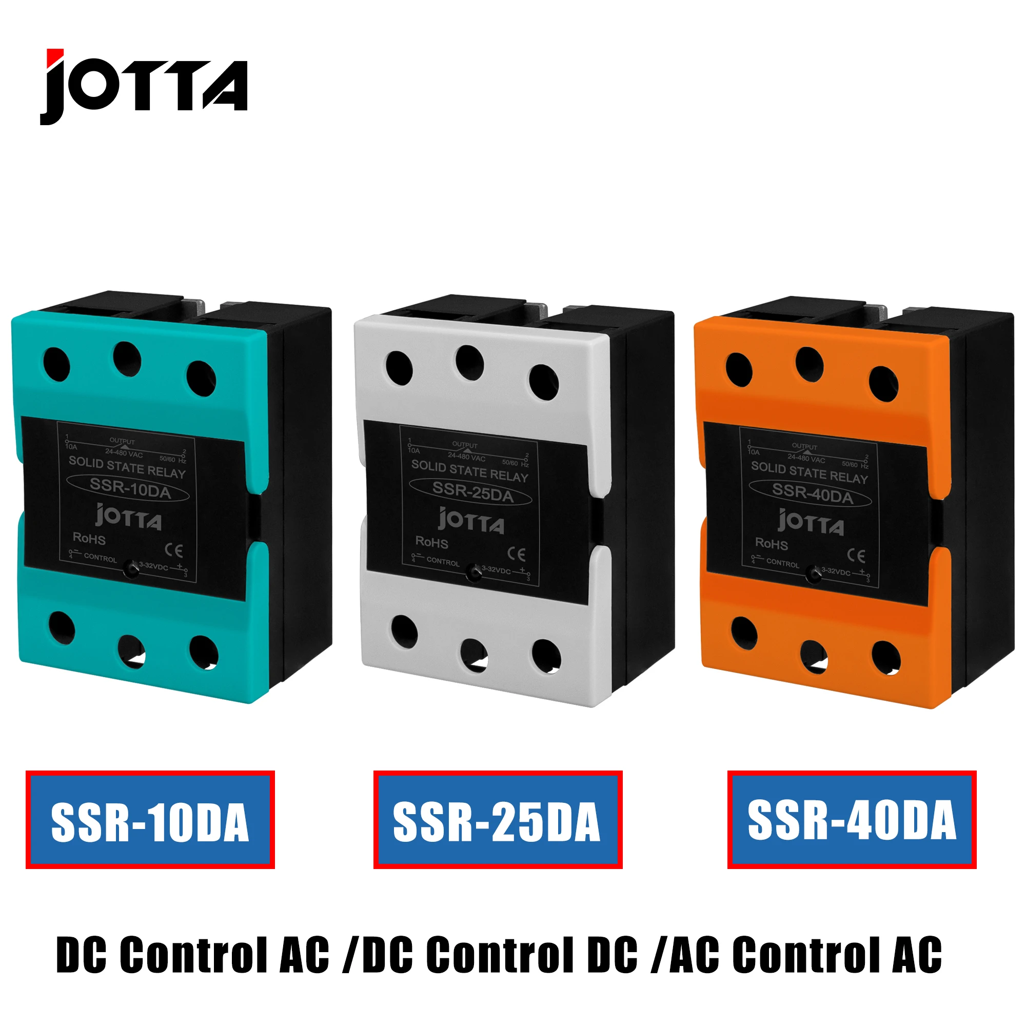 New Version Solid State Relay Single Phase 50/60 Hz DC Control AC / DC Control DC / AC Control AC