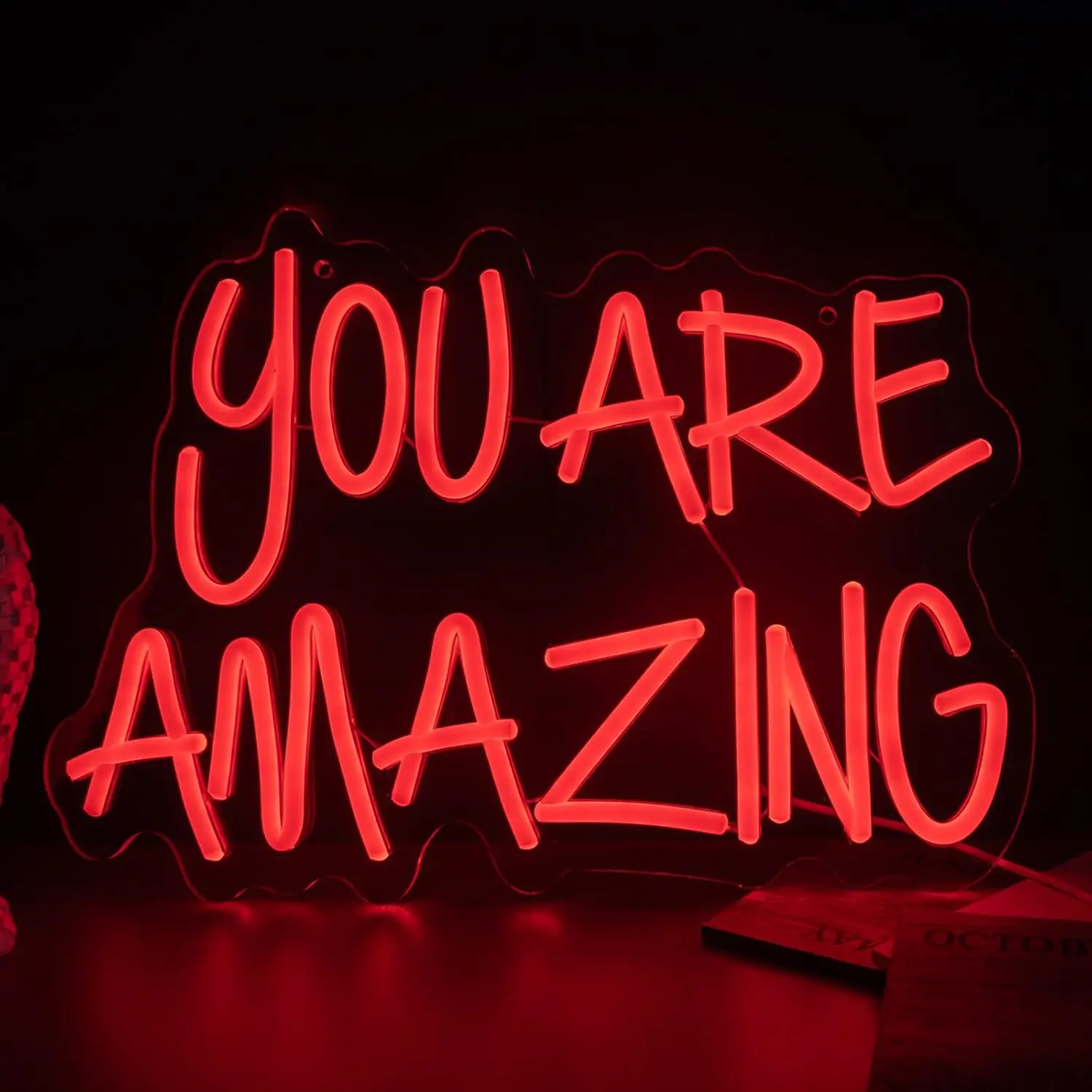 

Вы удивительно настенный декор из неоновой вывески | Розовый светодиодный светильник USB с регулируемой яркостью для спальни, класса, бара, паба, клуба | Идеально для свадьбы