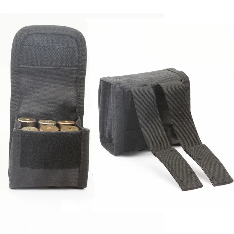 

Tactical 6 Rounds Shell Holder Ammo Bag Molle Bullet Holder Pouch Rifle 12/20 Gauge Shotgun Cartridge Shooting Hunting Pack