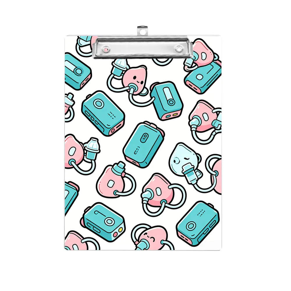 

1pc A4 ventilator themed writing board clip double-sided printed pattern note sheet file and drawing size
