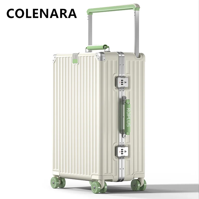 COLENARA High Quality Suitcase PC Boarding Box 28 Inches Large Capacity Aluminum Frame Trolley Case 24\