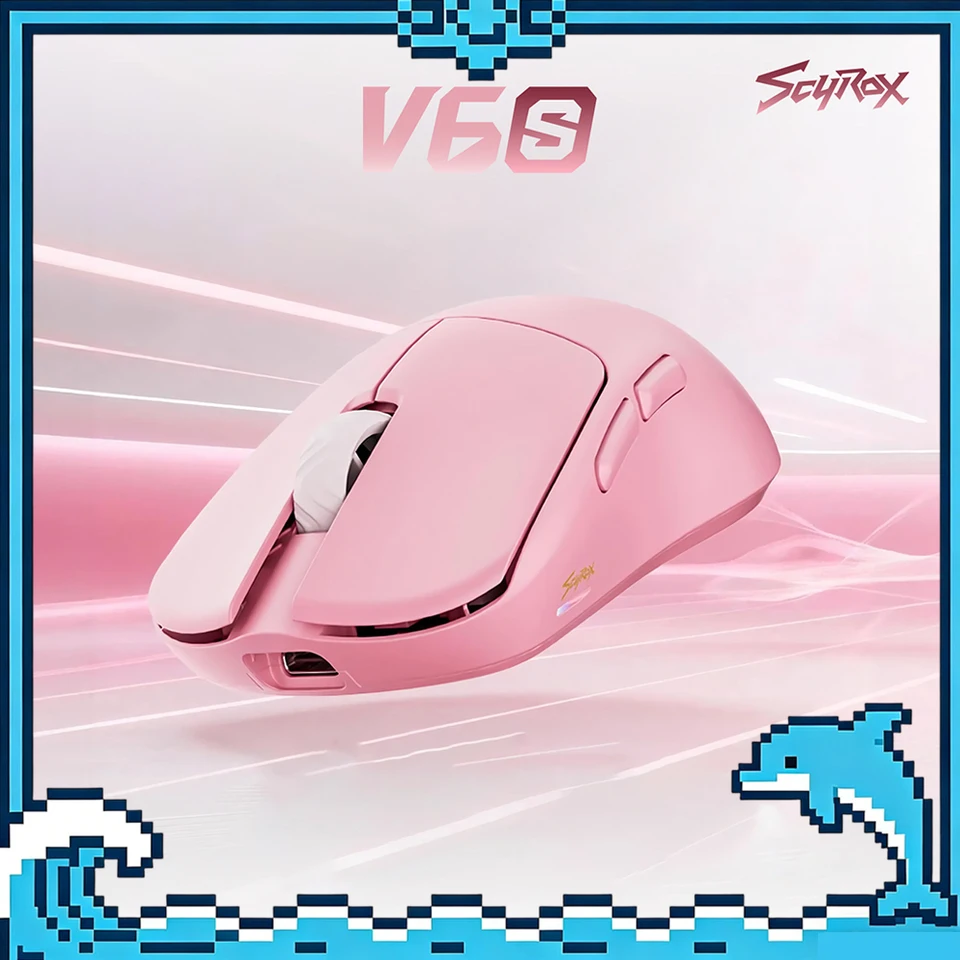 SCYROX V6/V6S Wireless Mouse Dual Mode Mouse 8000Hz Polling Rate