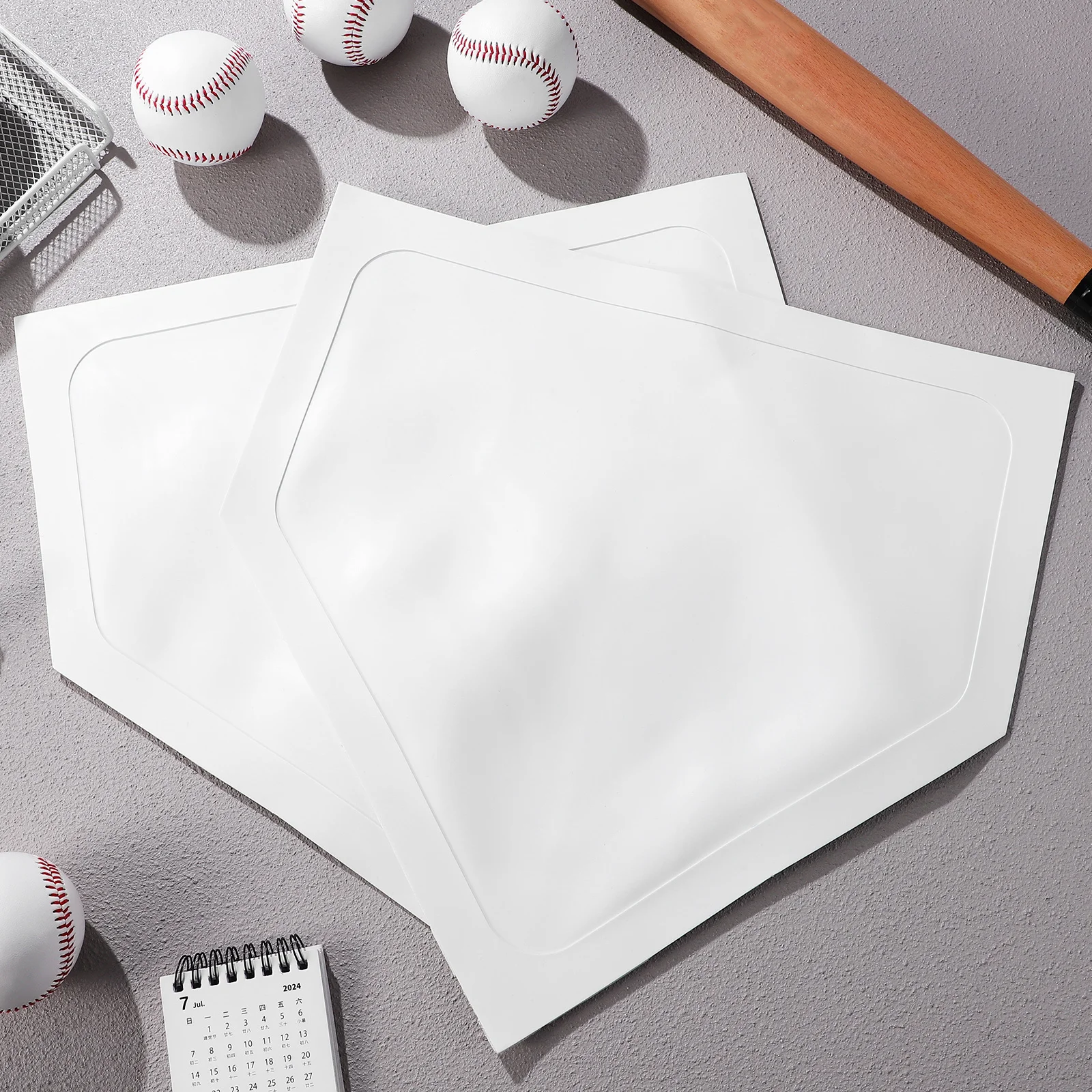 2 pezzi Piastre da allenamento per baseball Durevole Tpe Tappetino da allenamento per lanciatore antiscivolo Uso esterno Forniture da baseball Marcatori spot