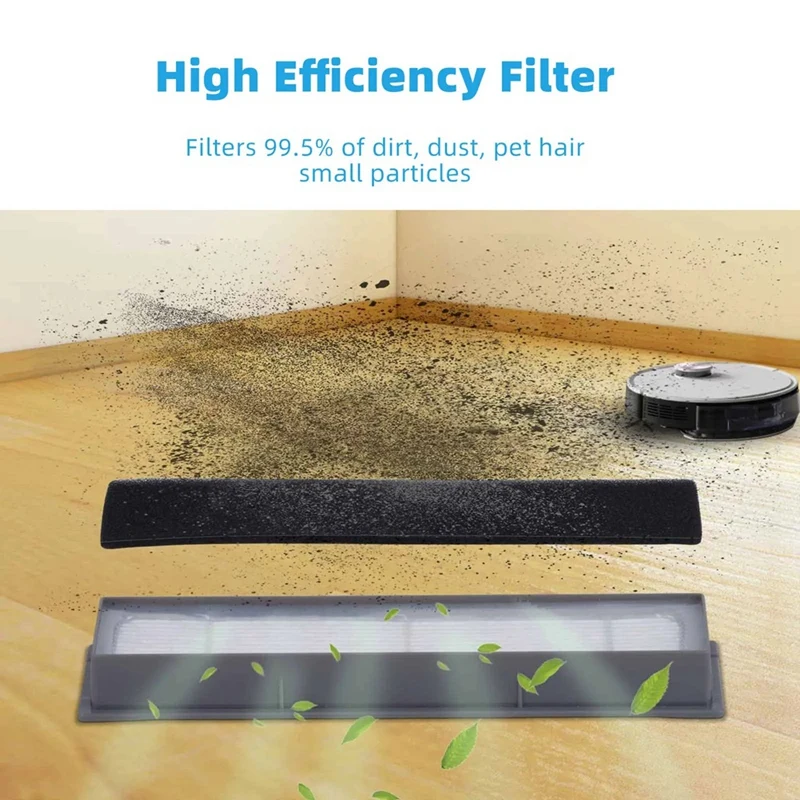 Per Ecovacs Deboot OZMO N7 920 950 T5 T9 Yeedi 2 pezzi di ricambio ibridi spazzola laterale principale filtro Hepa panno per mocio