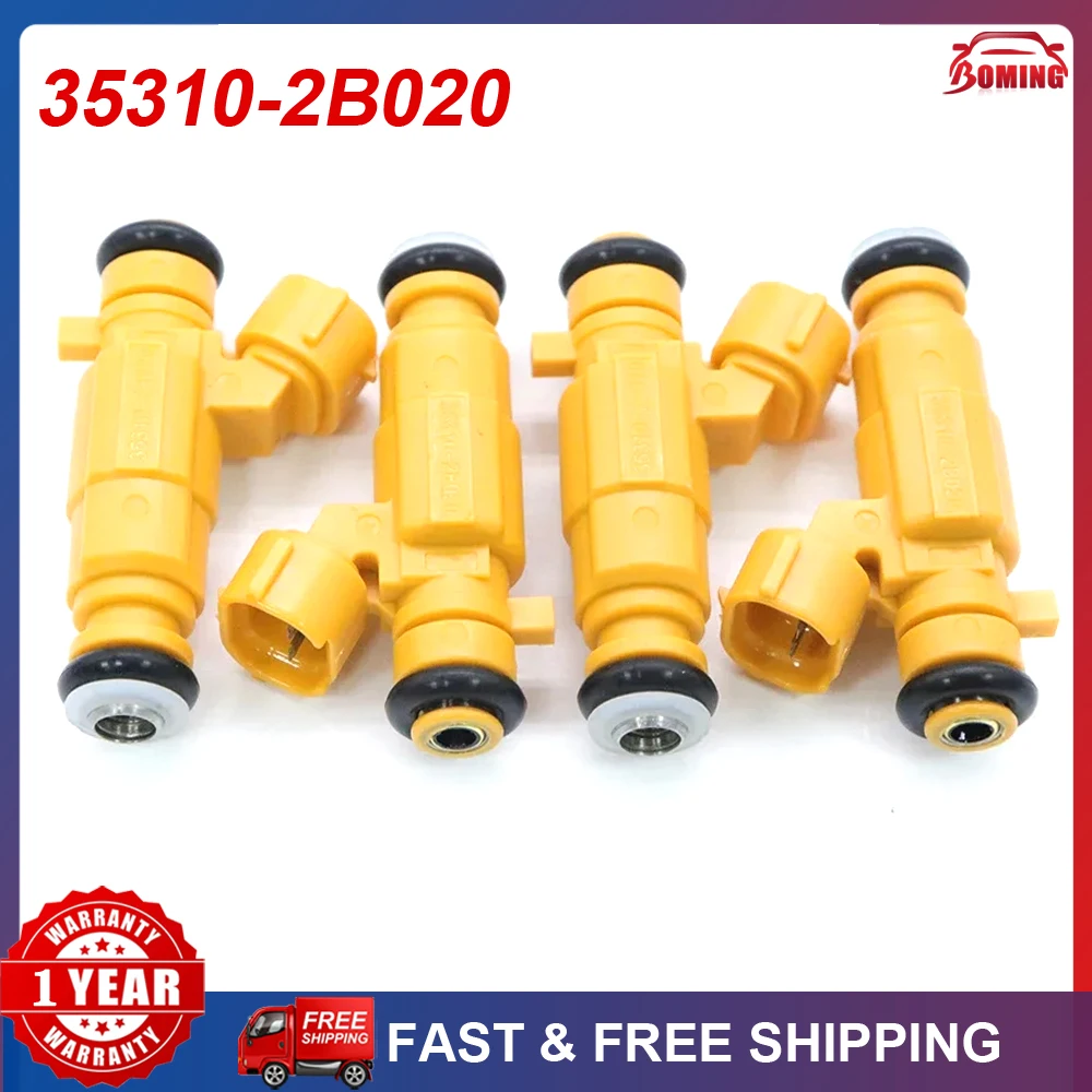 

4PCS NEW Car Fuel Injector Nozzle 35310-2B020 Fits For Hyundai i20 i30 Kia Rio Venga Cerato 1.4 1.6 G4FG 9260930074 35310 2B020